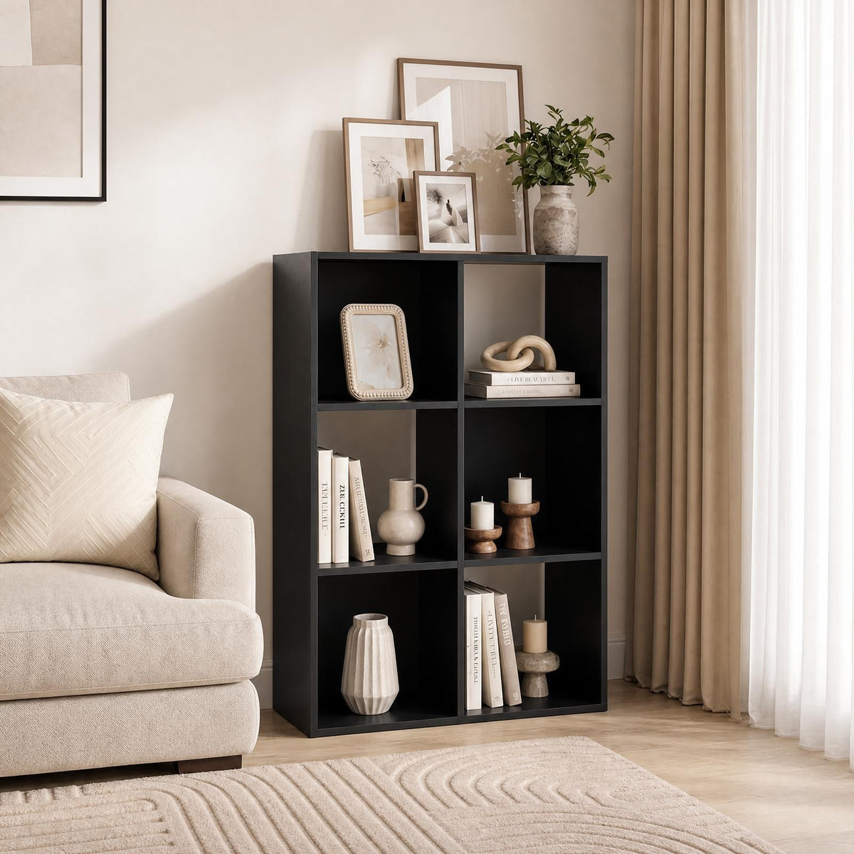 OHS Oslo Cube Storage Wood Effect Bookcase Freestanding Open Shelf Unit
