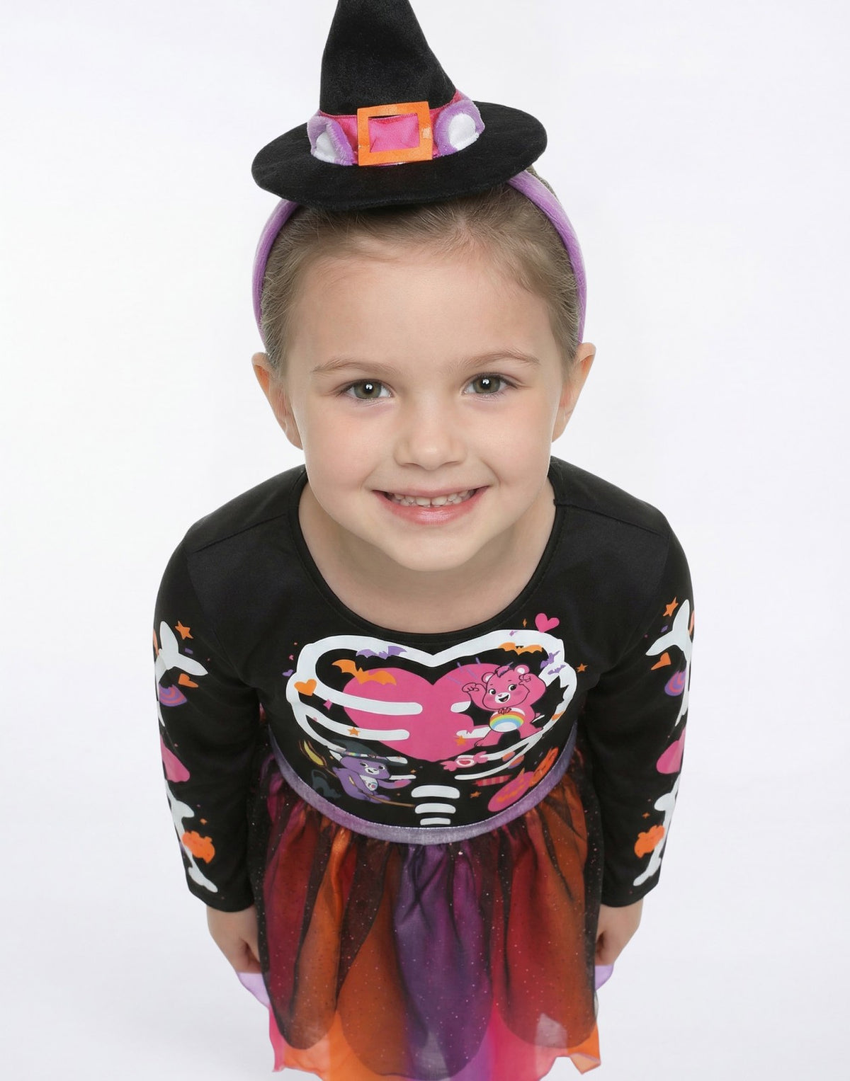 Care Bears 2 Piece Costume | Girls Black | Official Merch