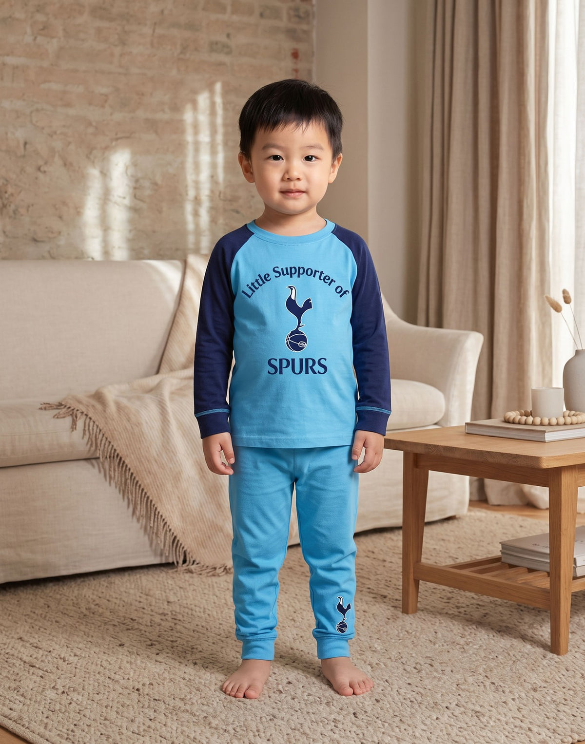 Tottenham Hotspur Long Sleeve Long Leg Pyjama Set | Boys Blue | Official Merch