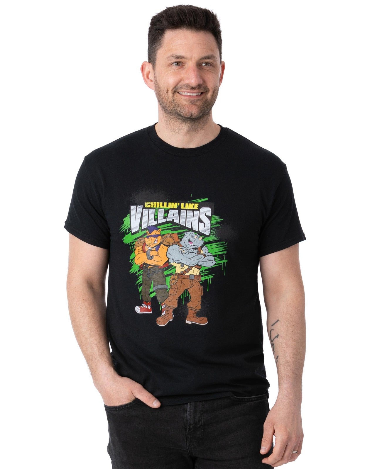Teenage Mutant Ninja Turtles Short Sleeved T-Shirt | Mens Black | Official Merch