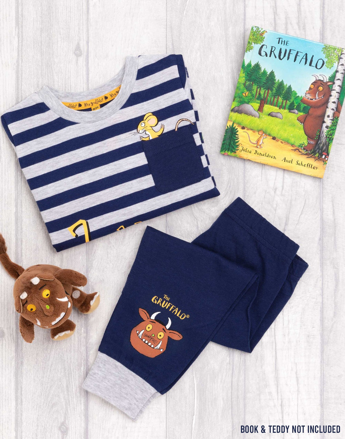 Gruffalo & Friends Long Sleeve Long Leg Pyjama Set | Boys Blue | Official Merch