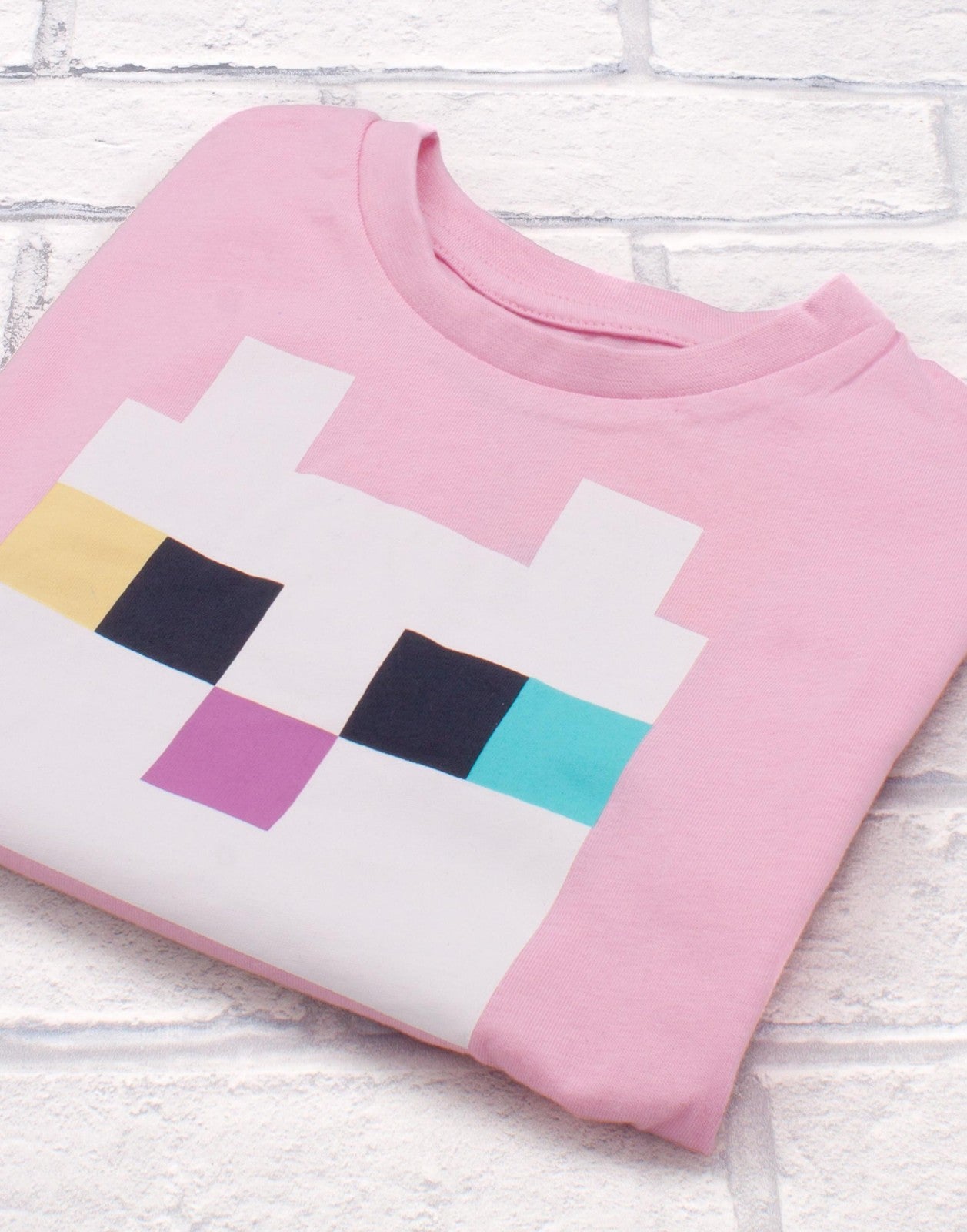 Minecraft Short Sleeved T-Shirt | Girls Pink Gaming | Official Merch