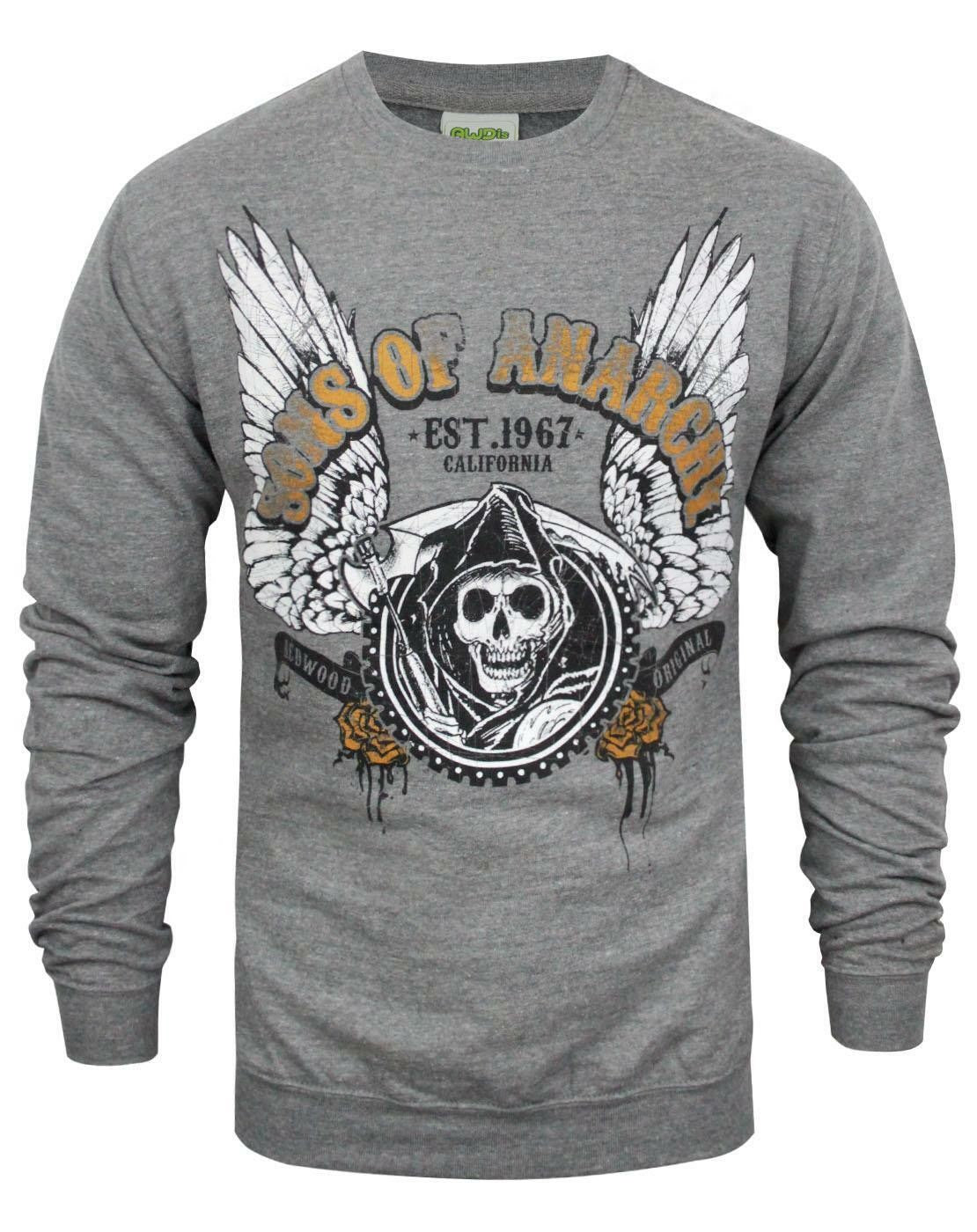 Sons of Anarchy Sweatshirt | Mens Grey | Official Merch