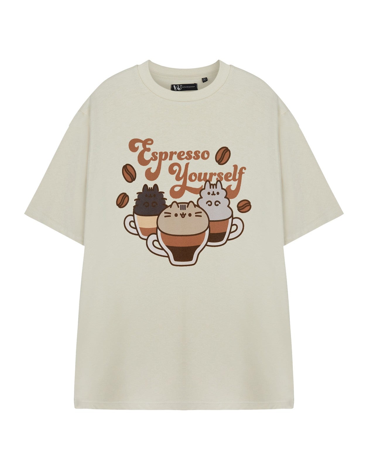 Pusheen Short Sleeved T-Shirt | Womens Oatmeal | Official Merch