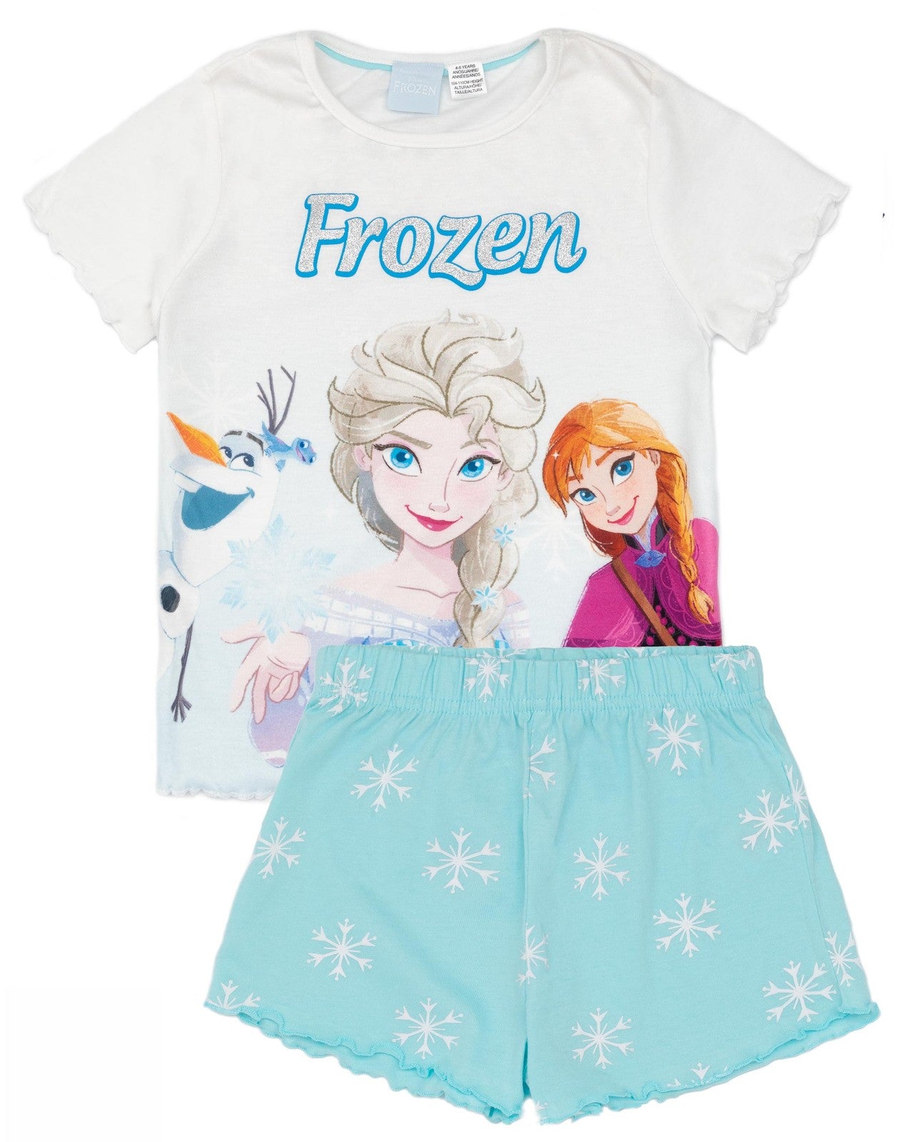 Disney Short Sleeve Short Leg Pyjama Set | Girls Blue AOP | Official Merch