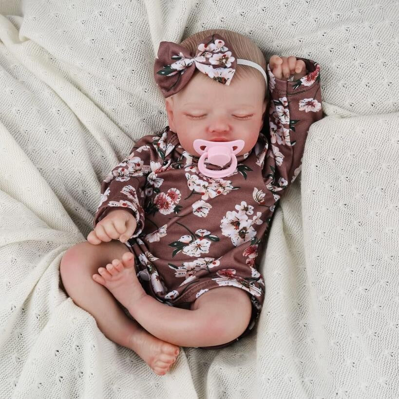 16inch Reborn Baby Dolls Vinyl Silicone Handmade Newborn Girl Adorable Doll Gift
