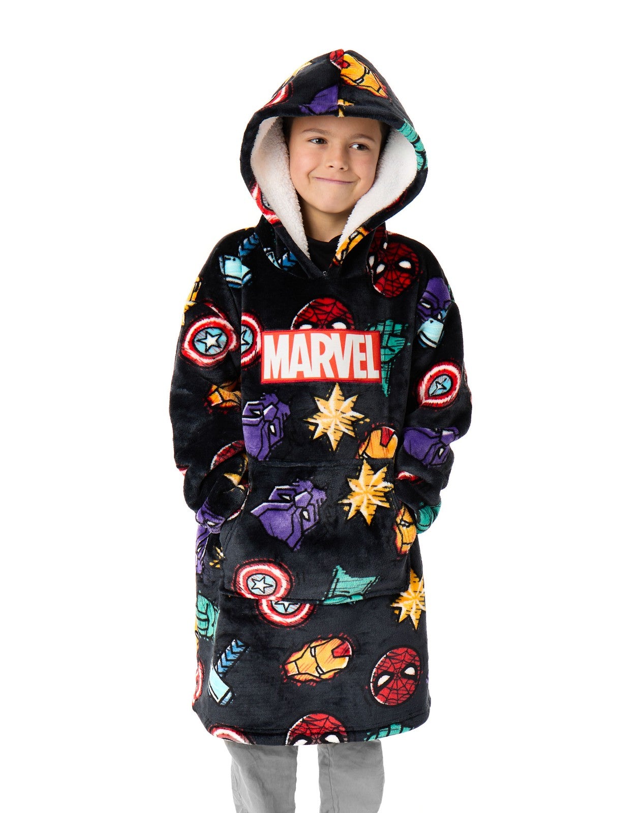 Marvel Blanket Hoodie | Boys Multicoloured | Official Merch