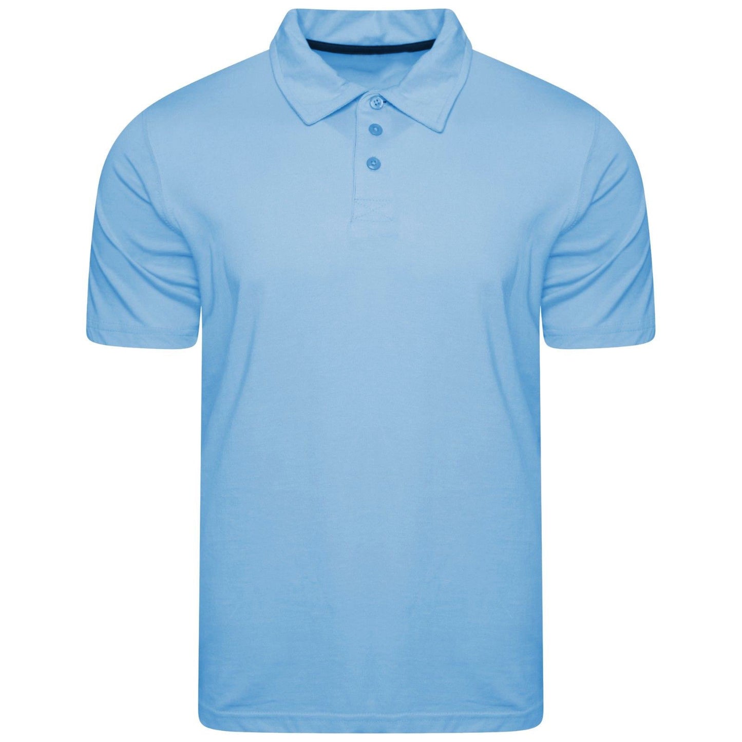 MENS COTTON POLO SHIRTS CLASSIC PLAIN SUMMER SHORT SLEEVE CASUAL TEE T SHIRT TOP