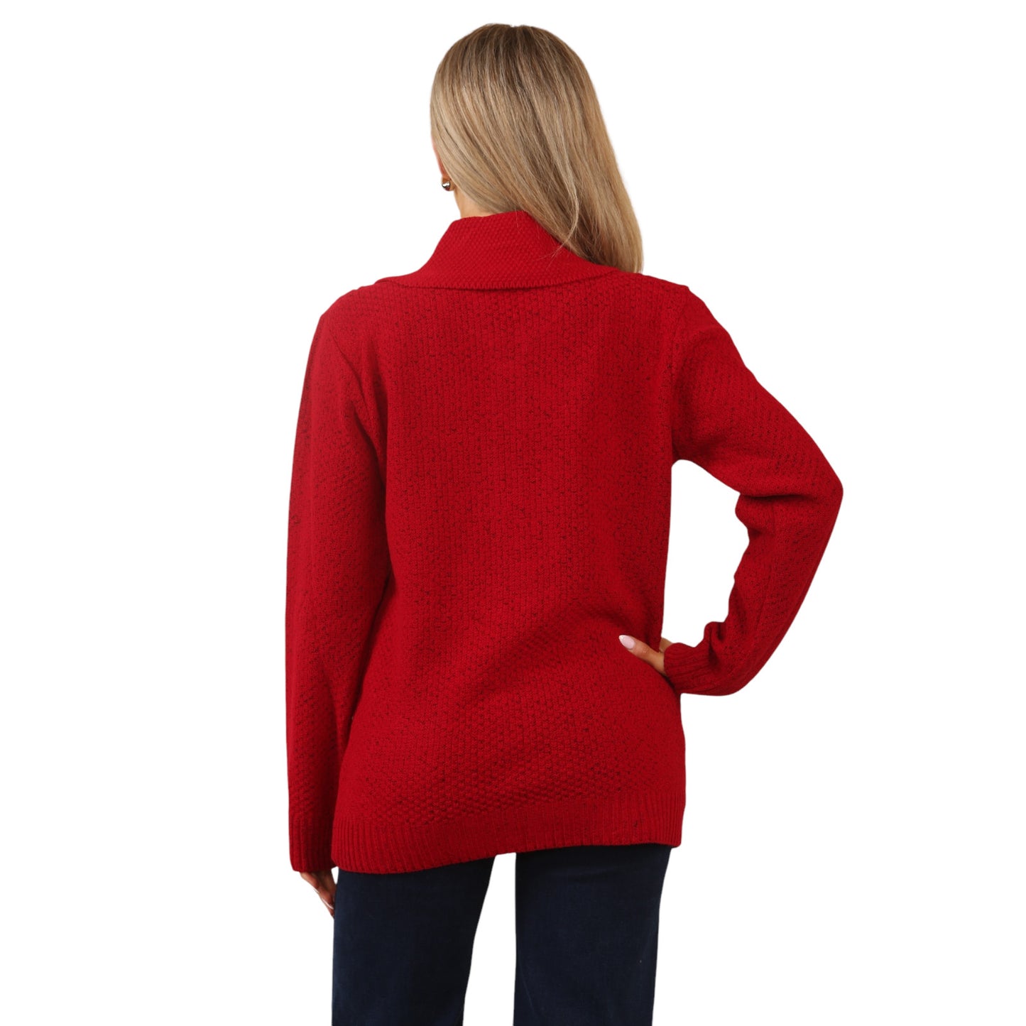 WOMENS ZIP UP CARDIGAN LADIES DIAMOND CABLE KNIT LONG SLEEVES SWEATER TOP JUMPER