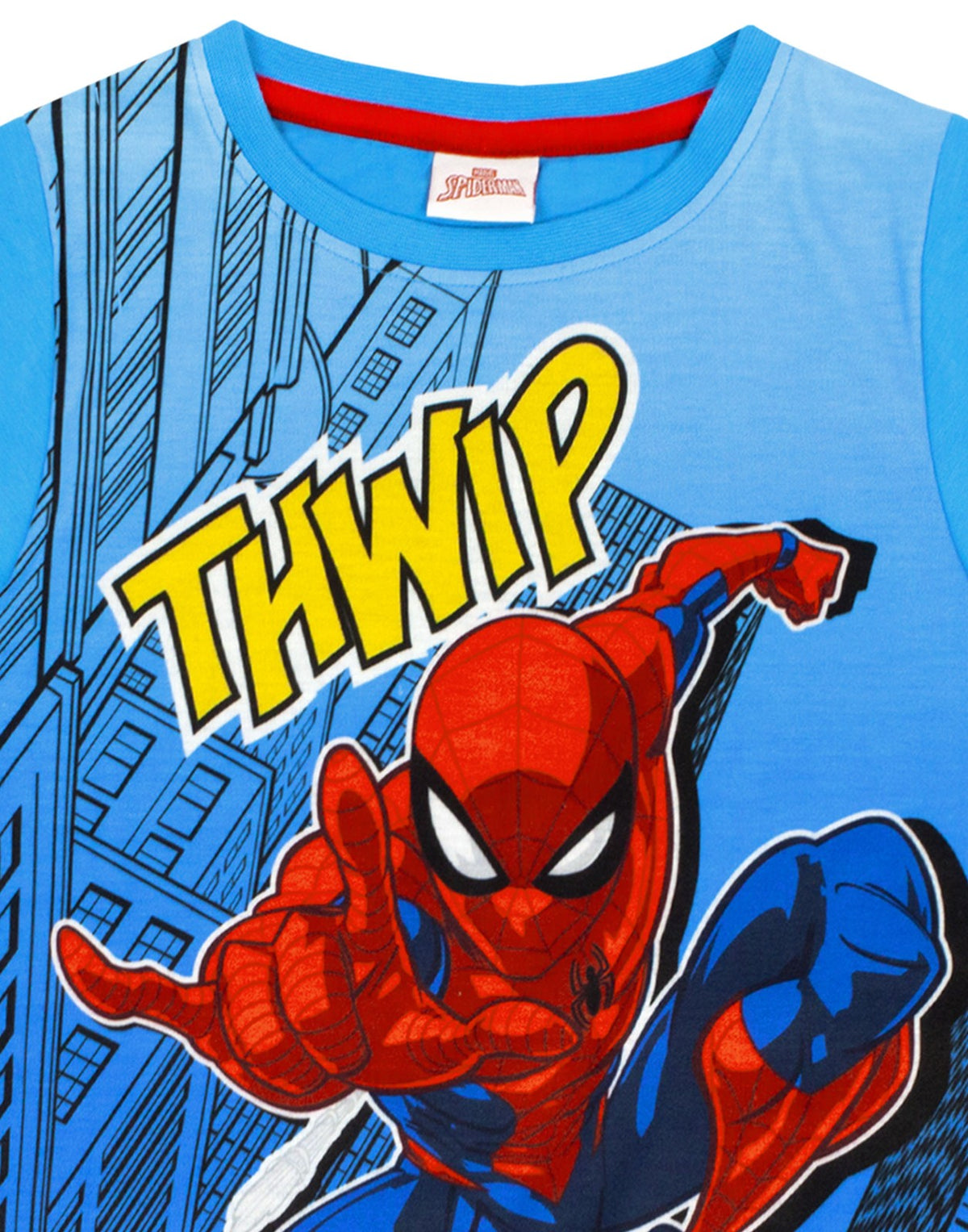 Marvel Short Sleeve Long Leg Pyjama Set | Unisex Kids Blue | Official Merch