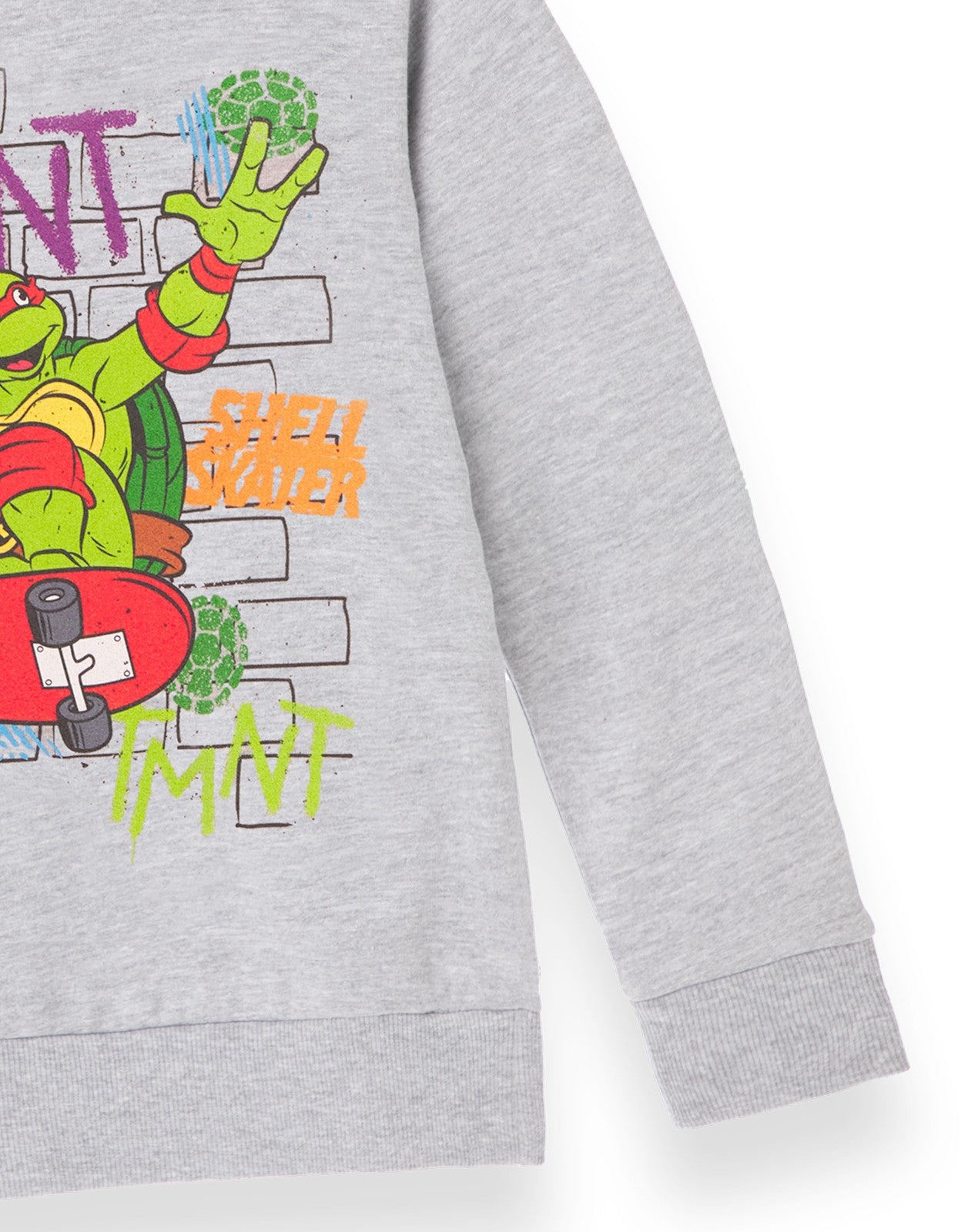 Teenage Mutant Ninja Turtles Hoodie | Boys Grey Marl | Official Merch