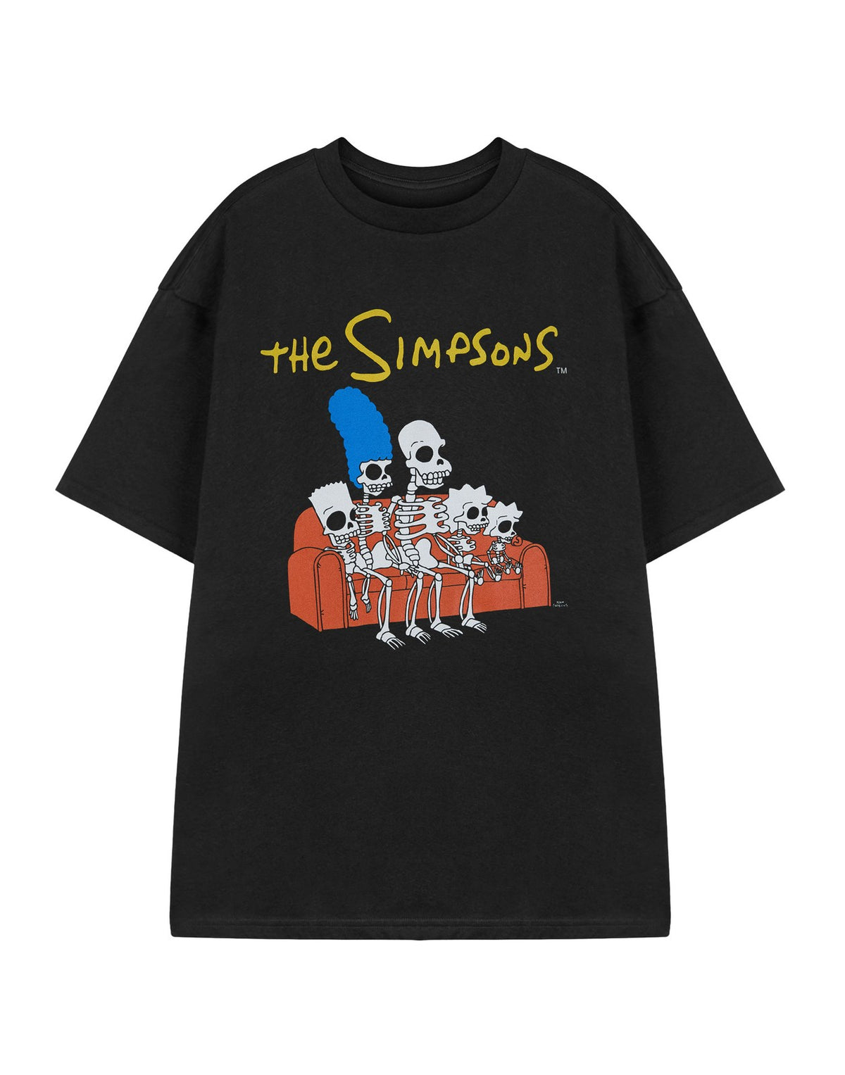 The Simpsons Short Sleeved T-Shirt | Mens Black | Official Merch