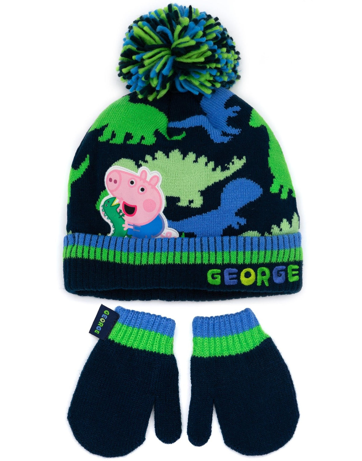 Peppa Pig Beanie and Gloves Set | Boys Blue | Official Merch