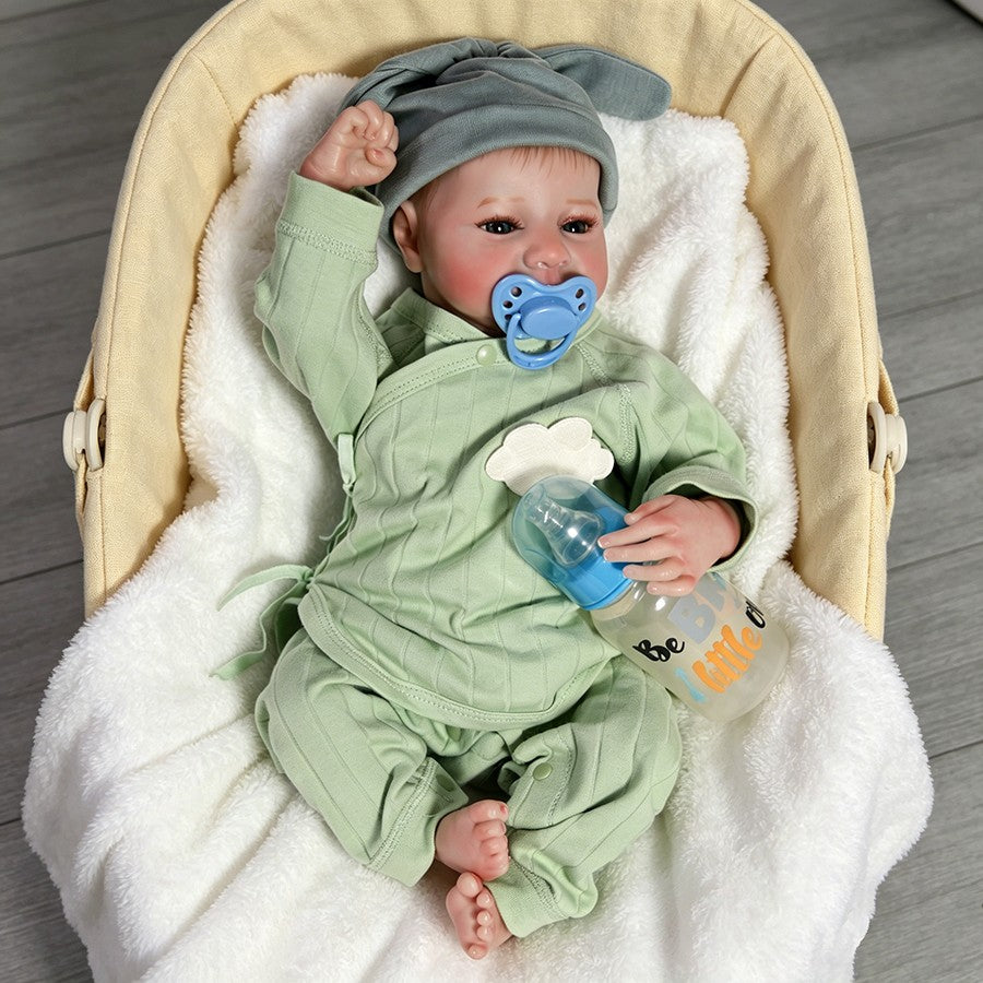 Realistic Reborn Newborn Baby Boy Doll Full Vinyl Silicone Body Real Life Dolls