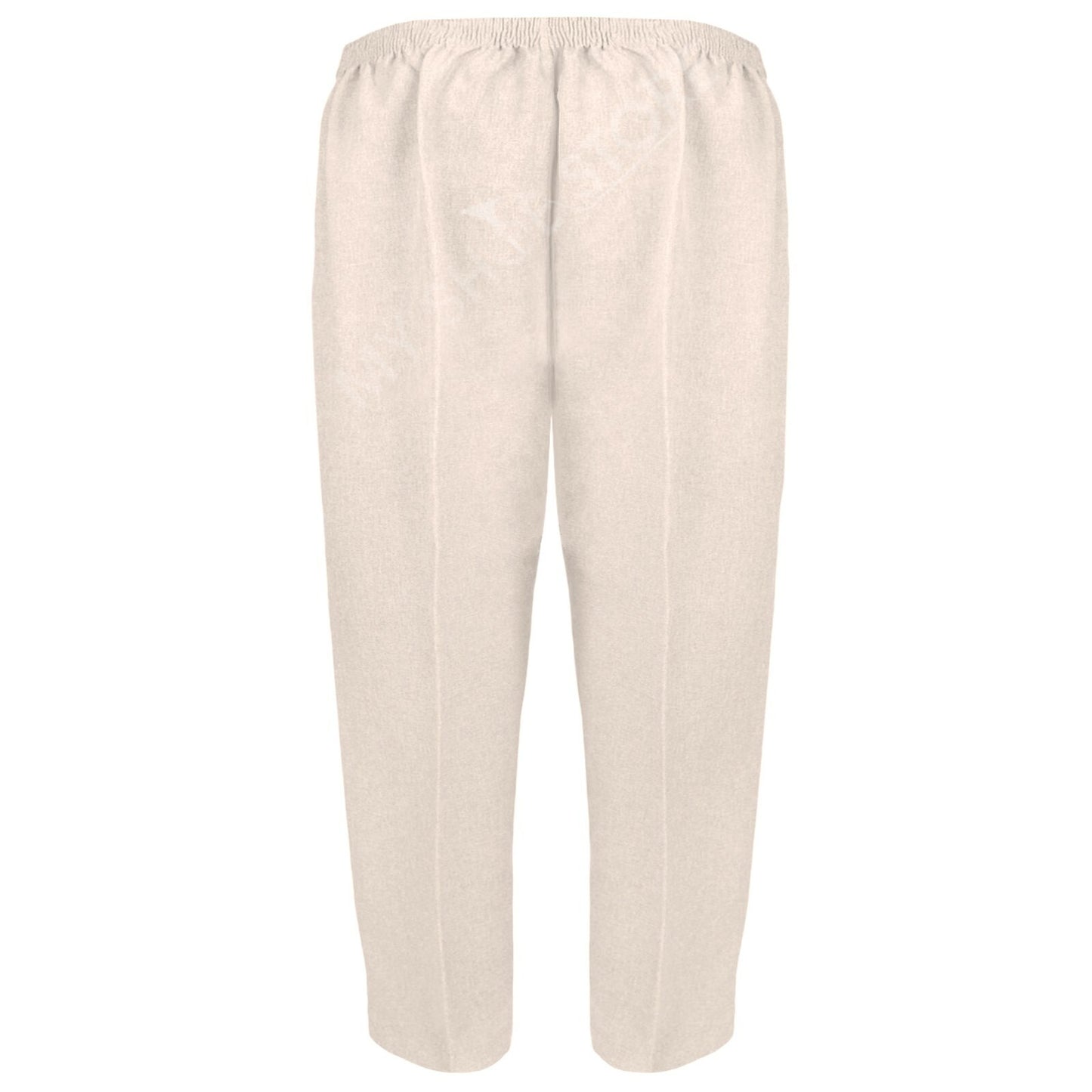 3/4 LENGTH WOMENS LADIES STRETCH ELASTICATED WAIST PLAIN PANTS CROPPED TROUSERS