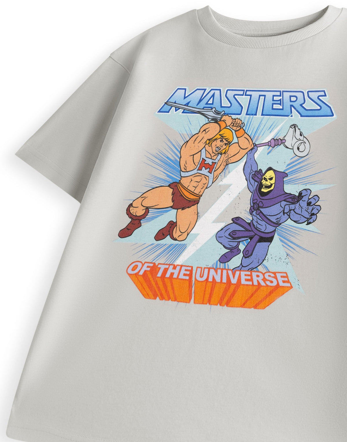 Masters of the Universe Short Sleeved T-Shirt | Unisex Kids Light Grey | Officia
