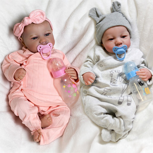 Realistic Reborn Baby Dolls Newborn Girl/Boy/Twins Handmade Lifelike Babies Gift