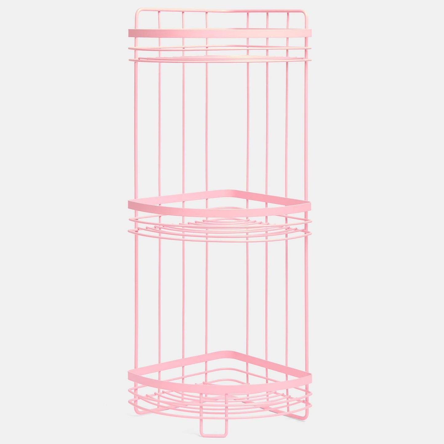 OHS 3 Tier Shower Caddy Bathroom Organiser Plastic Freestanding Corner Shelf