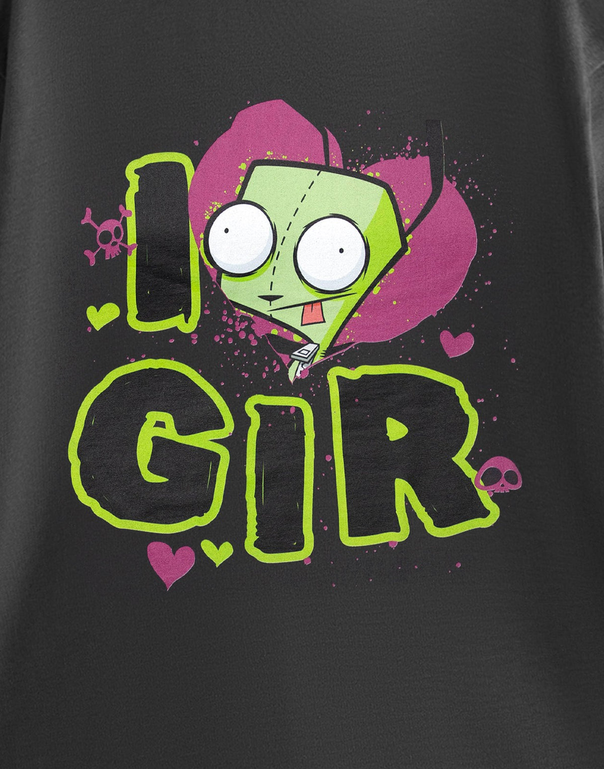 Invader Zim Short Sleeved T-Shirt | Mens Charcoal | Official Merch