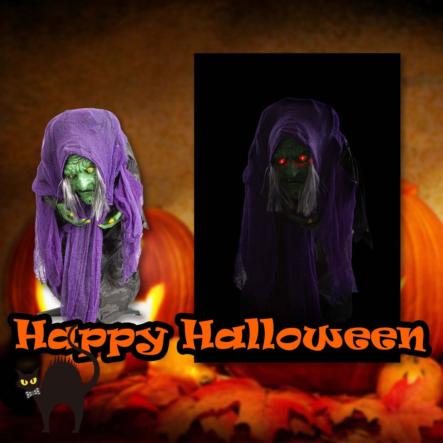 Halloween Animated Witch Decoration Party, Trick or Treat