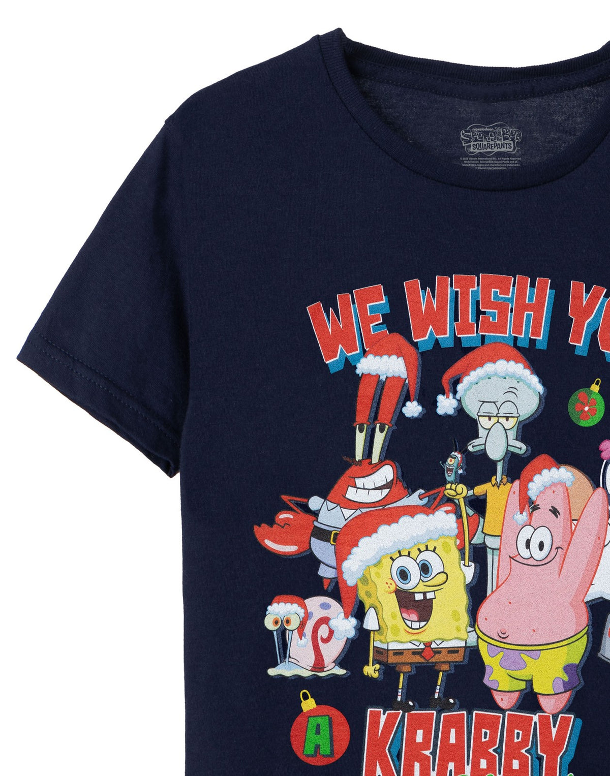 SpongeBob SquarePants Short Sleeved T-Shirt | Unisex Kids Navy | Official Merch