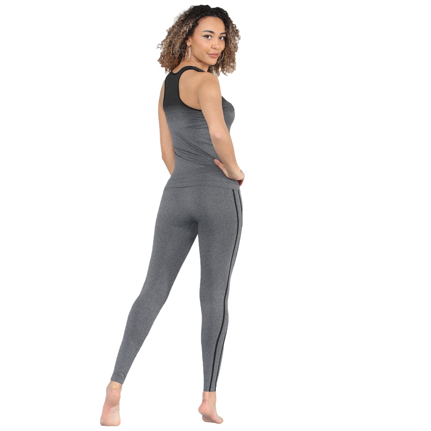 WOMENS GYM WEAR SUIT VEST LEGGINGS SET LADIES  ACTIVE WEAR YOGA SPORTS TRACKSUIT