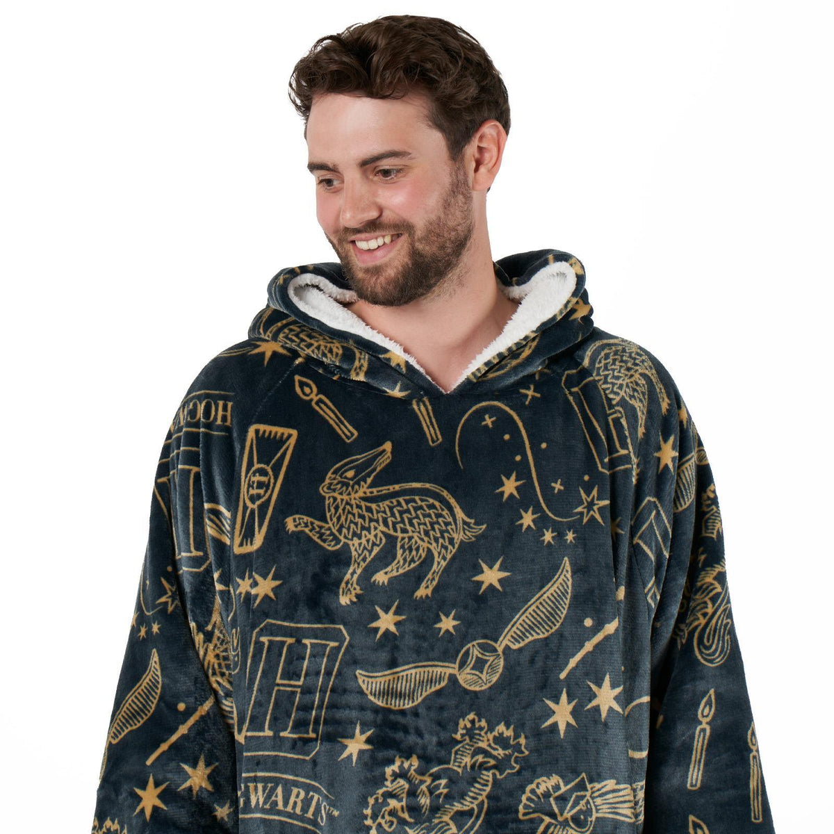 Harry Potter Oversized Hoodie Blanket Fleece Wearable Blanket Throw Sweatshirt