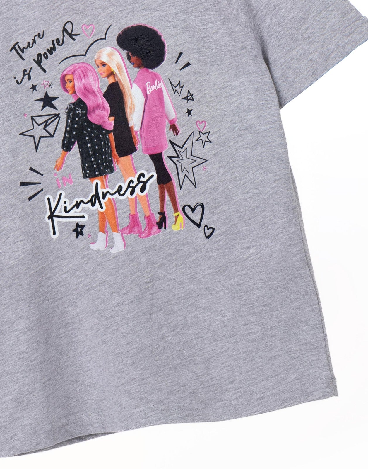 Barbie Short Sleeved T-Shirt | Girls Grey Marl | Official Merch