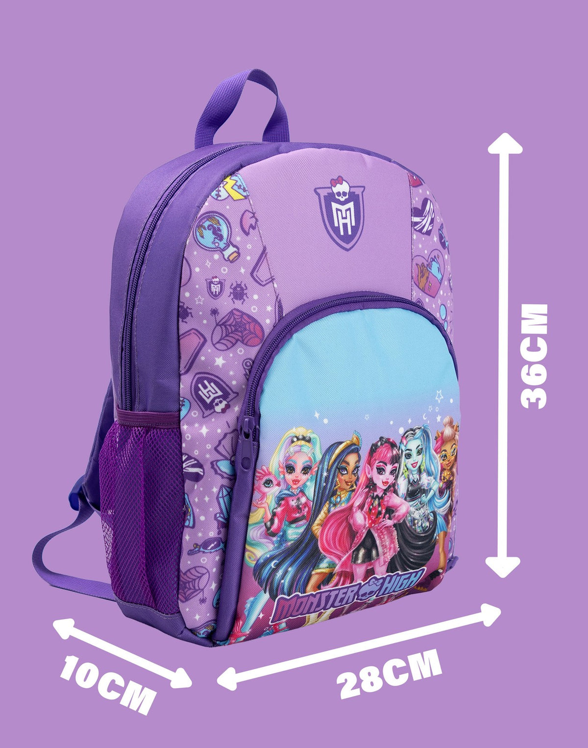 Monster High Backpack | Girls Purple | Official Merch