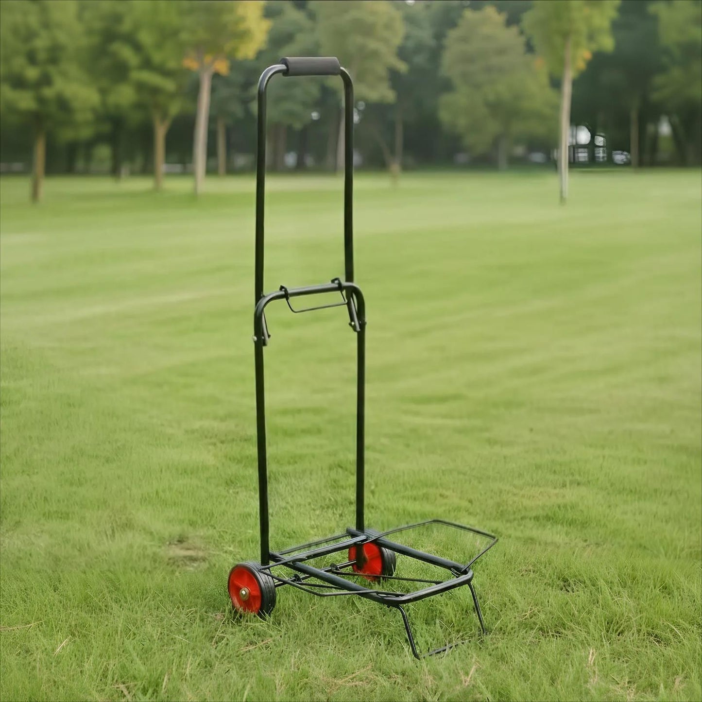 OHS Folding Trolley Heavy Duty Metal Hand Truck Portable Camping Shopping Cart
