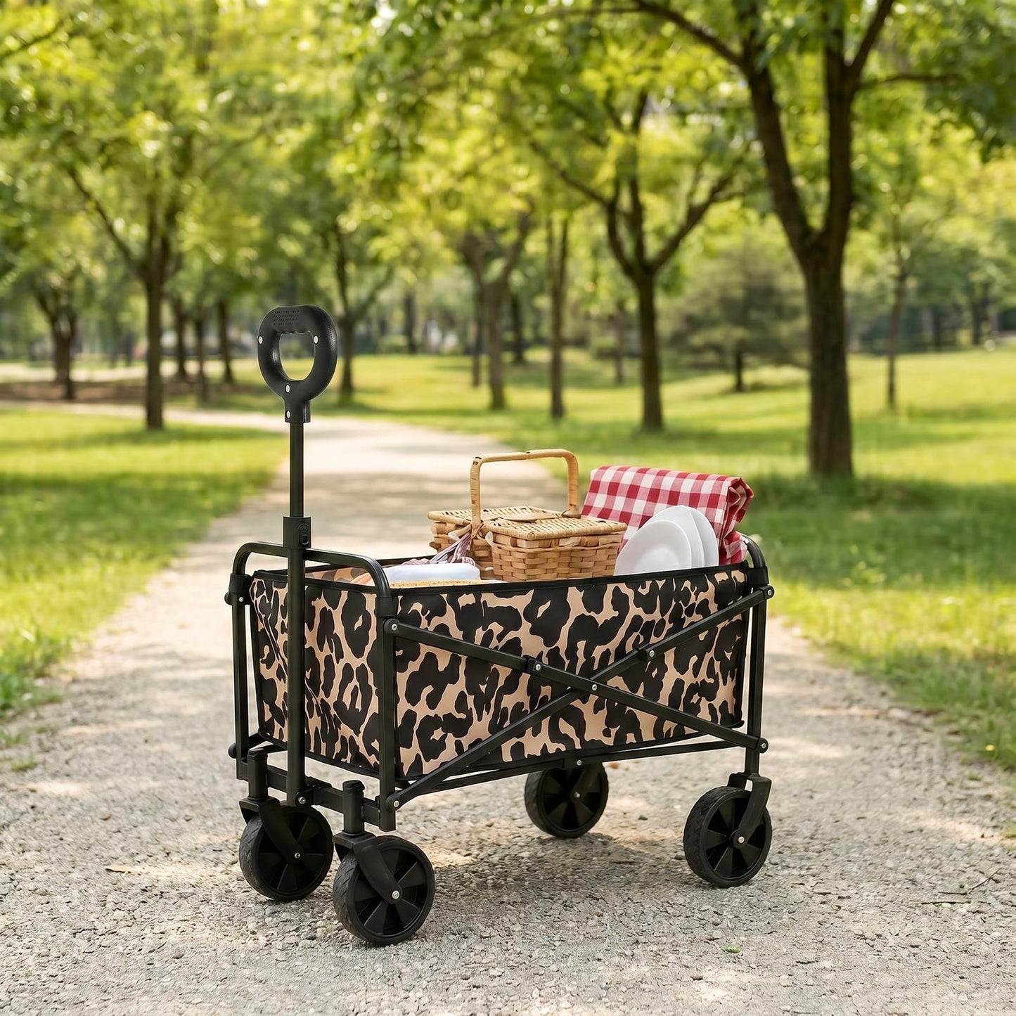 OHS Garden Folding Trolley Cart Outdoor Storage Camping Grocery Shopping