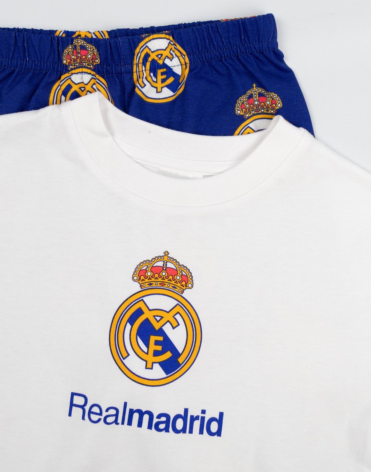 Real Madrid Short Sleeve Long Leg Pyjama Set | Boys Multicoloured | Official Mer