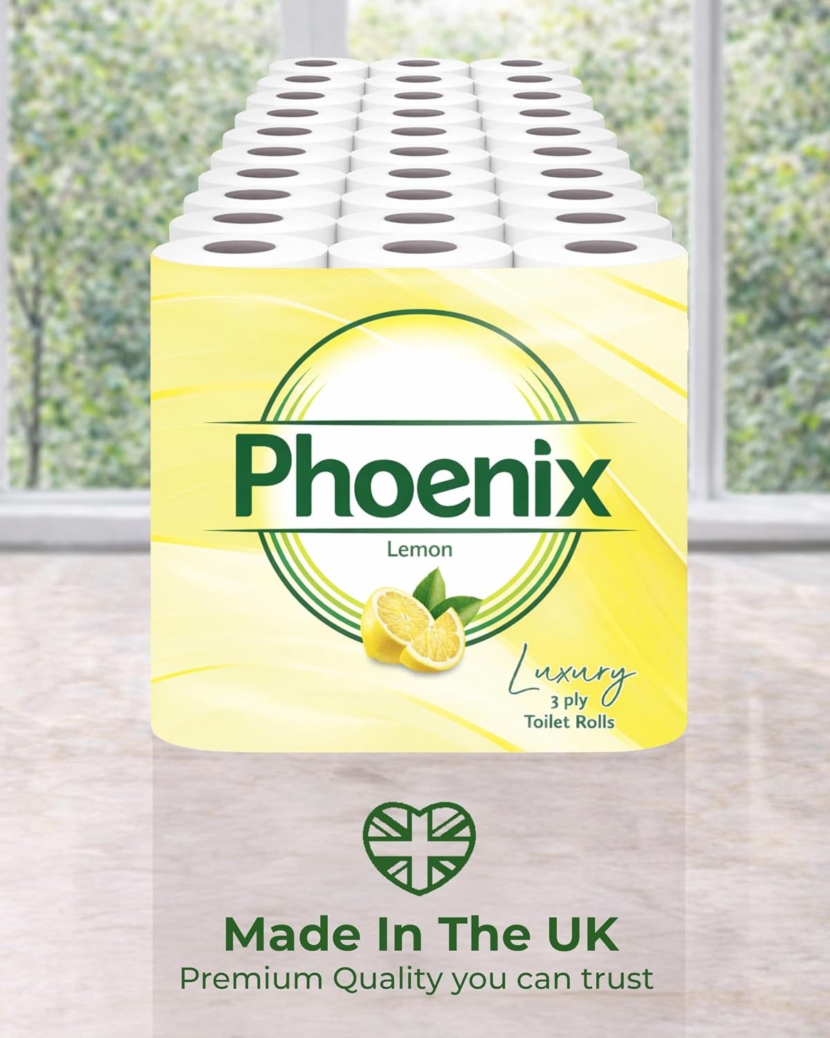 Phoenix Toilet Rolls – 45 Pack | 3 Ply Lemon Scented Toilet Paper | Bulk Buy, So