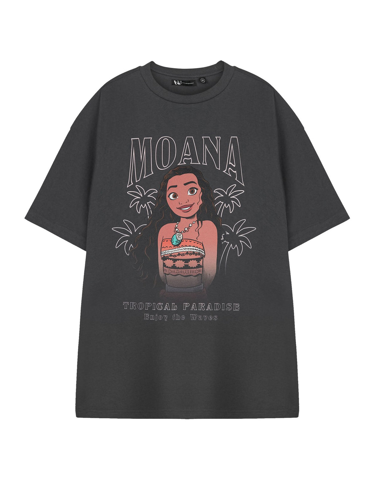 Disney Short Sleeved T-Shirt | Womens Charcoal | Official Merch