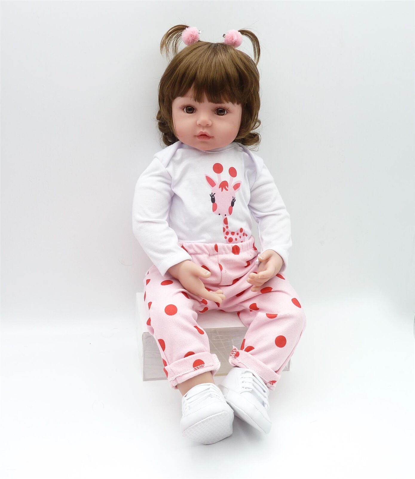 Lifelike Reborn Dolls Vinyl Silicone 18in Realistic Newborn Baby Girl Doll Gift