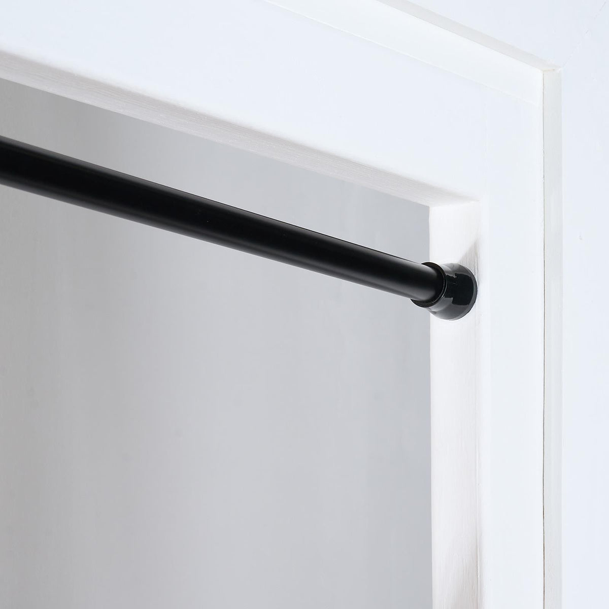 OHS Extendable Curtain Pole Metal No Drill Tension Rod Easy Installation