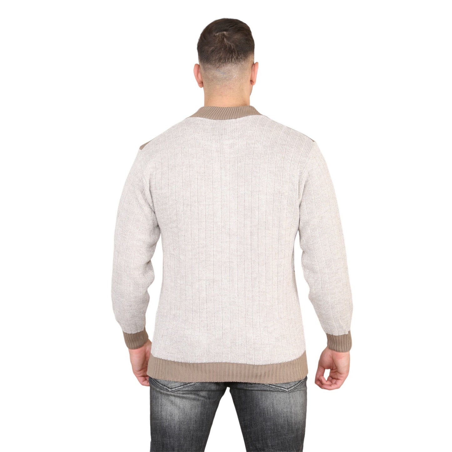 MENS AZTEC PATTERN CARDIGAN ZIP POCKET THICK WINTER WARM SWEATER KNITTED JUMPER