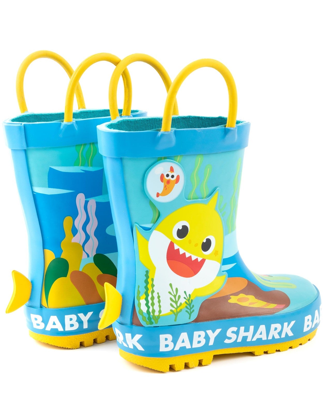 Baby Shark Wellington Boots with Handles | Boys Blue | Official Merch