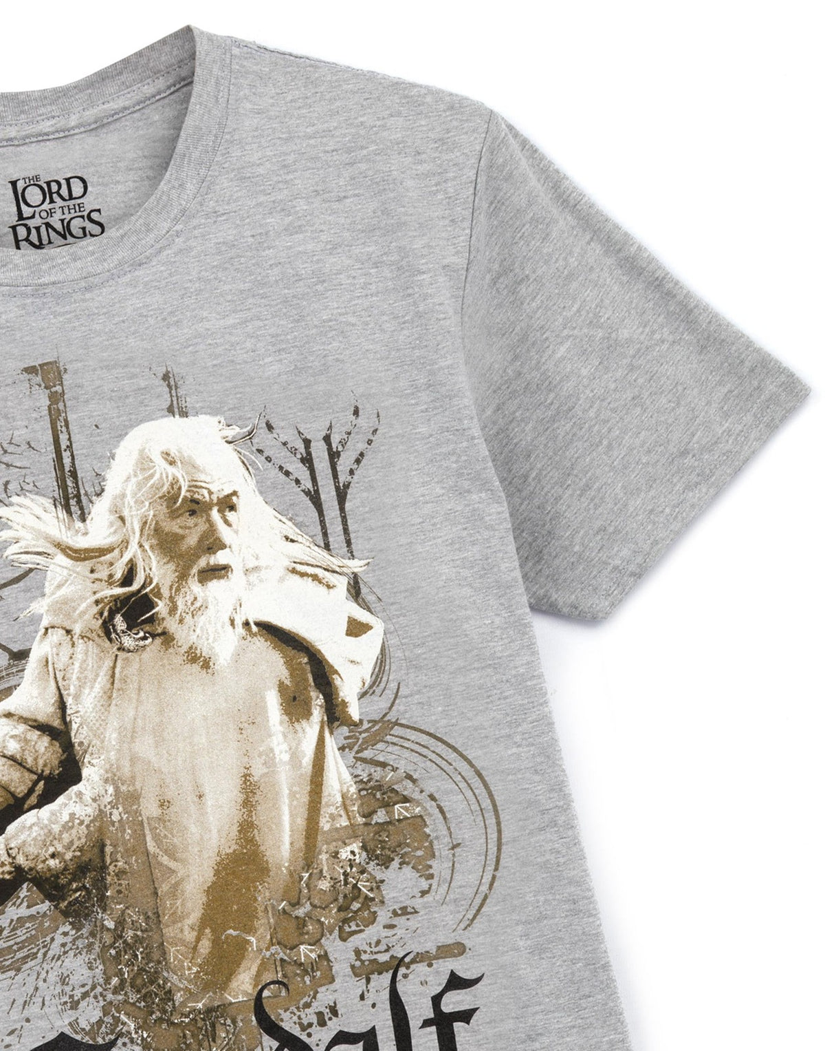 Lord Of The Rings Short Sleeved T-Shirt | Mens Grey | Official Merch
