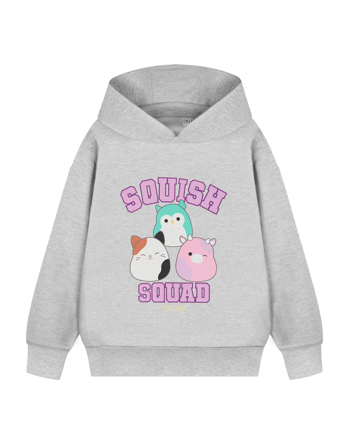 Squishmallows Hoodie | Girls Grey Marl | Official Merch