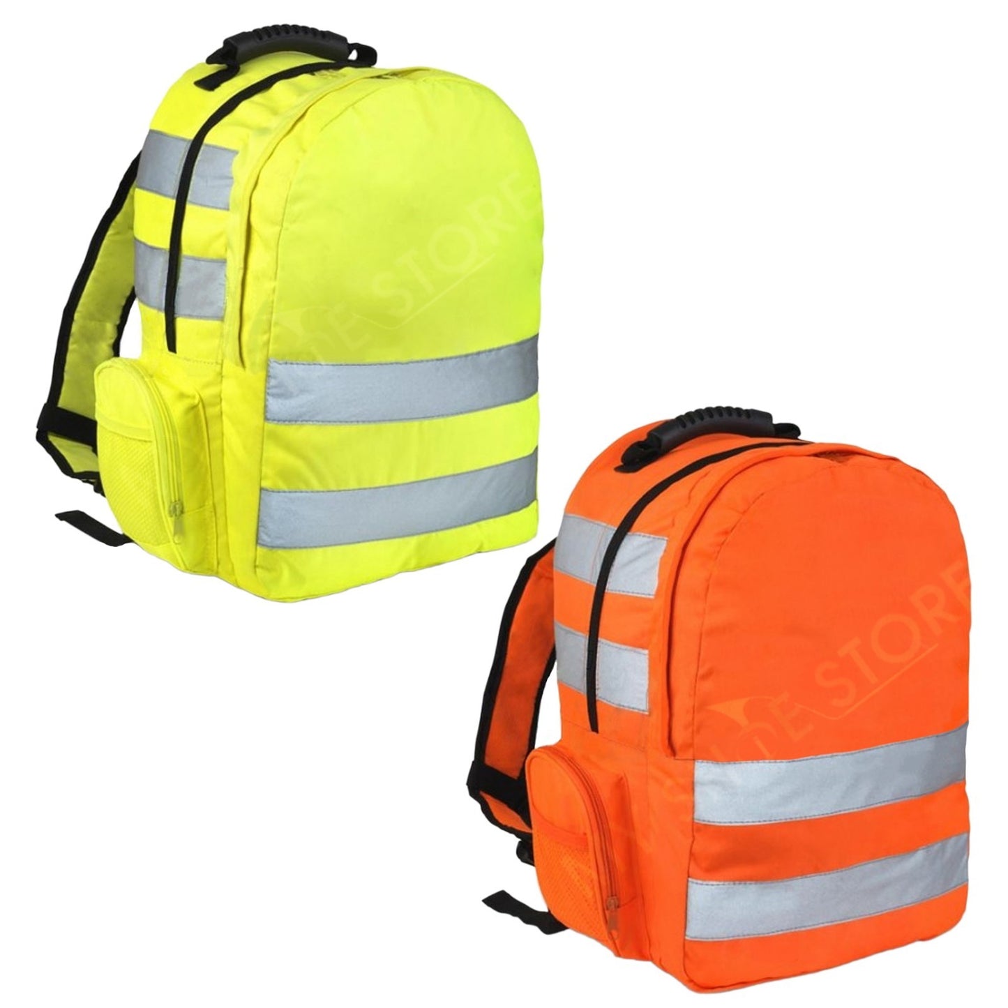 HI VIS VIZ BACKPACK WORK RUCKSACK HIGH VISIBILITY REFLECTIVE CYCLING SCHOOL BAGS