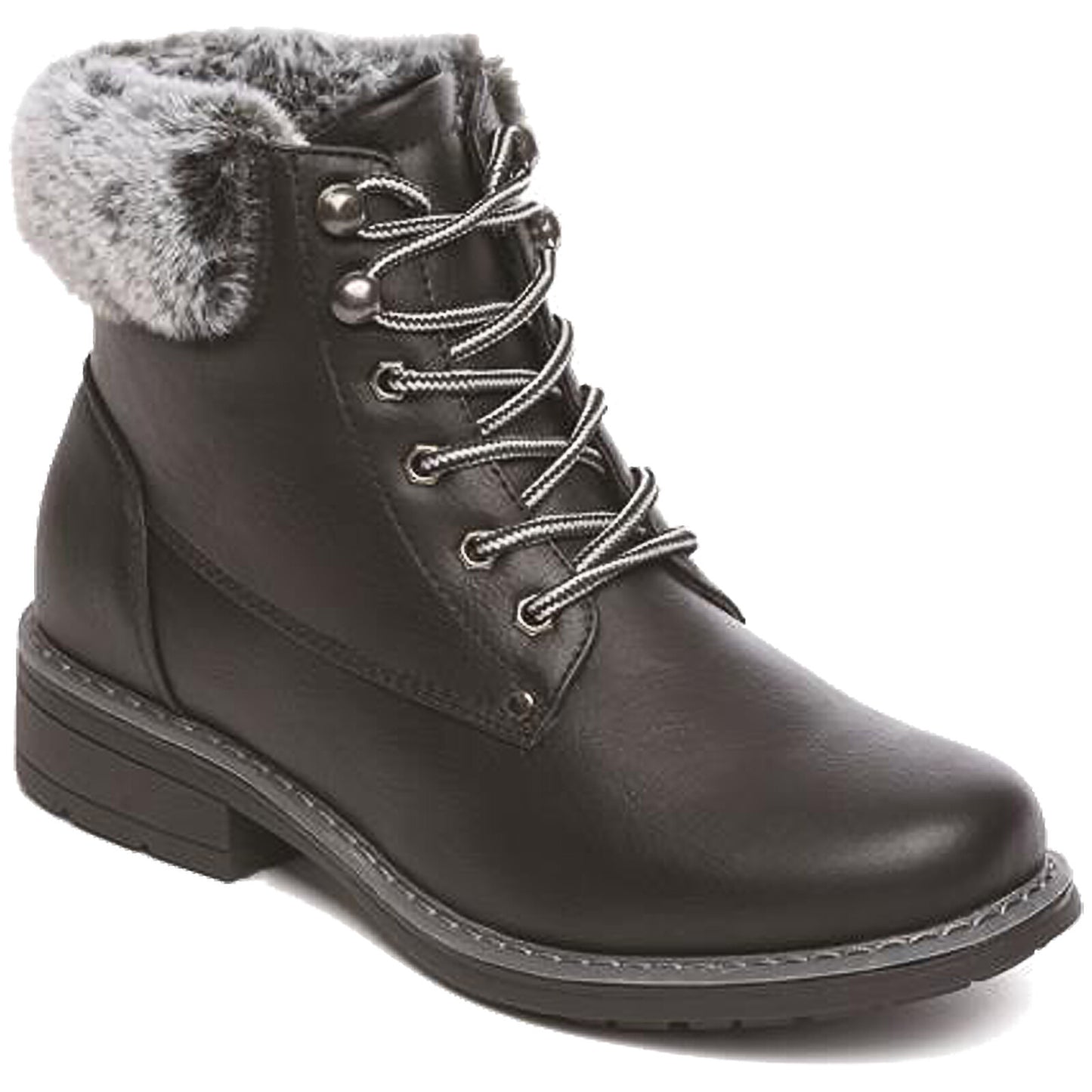 LADIES HIGH TOP SNEAKER ANKLE BOOTS CASUAL TRAVEL LEATHER LACES FUR LINED SHOES