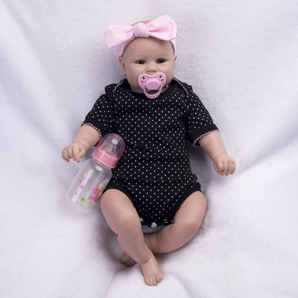 Realistic Reborn Baby Dolls Newborn Girl Doll Vinyl Silicone Lifelike Xmas Gift