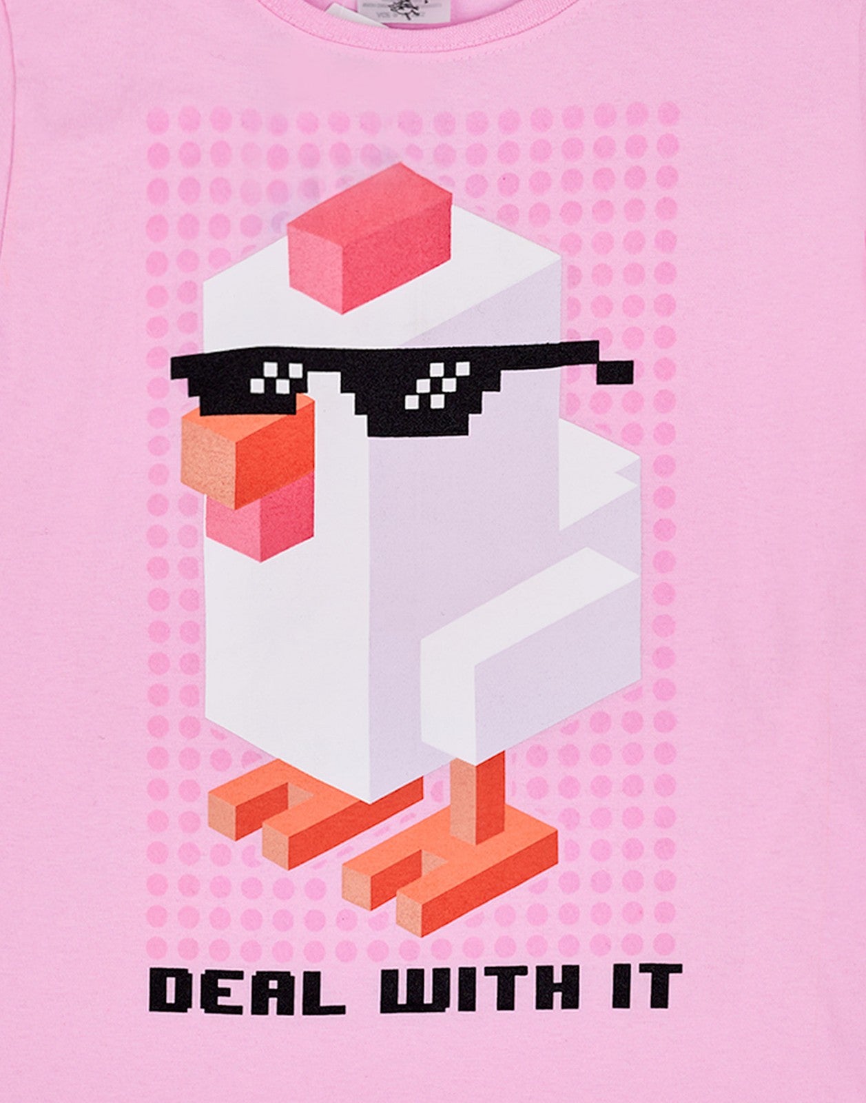 Crossy Road Short Sleeved T-Shirt | Girls Pink | Official Merch