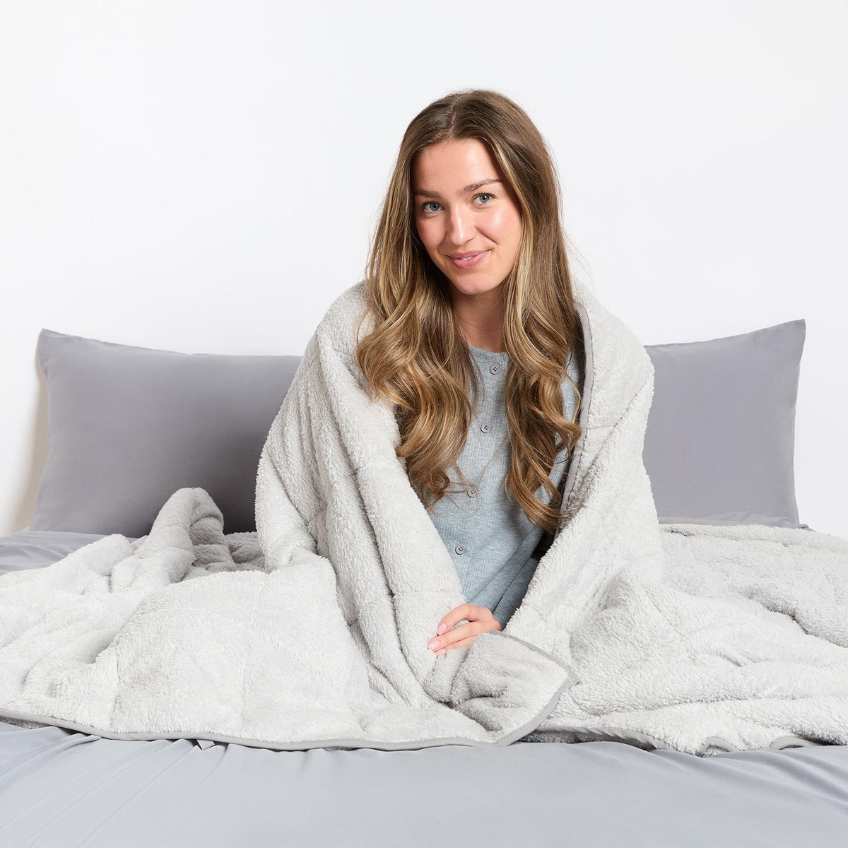 OHS Teddy Fleece Weighted Blanket Sensory Sleep Therapy Anxiety Throw