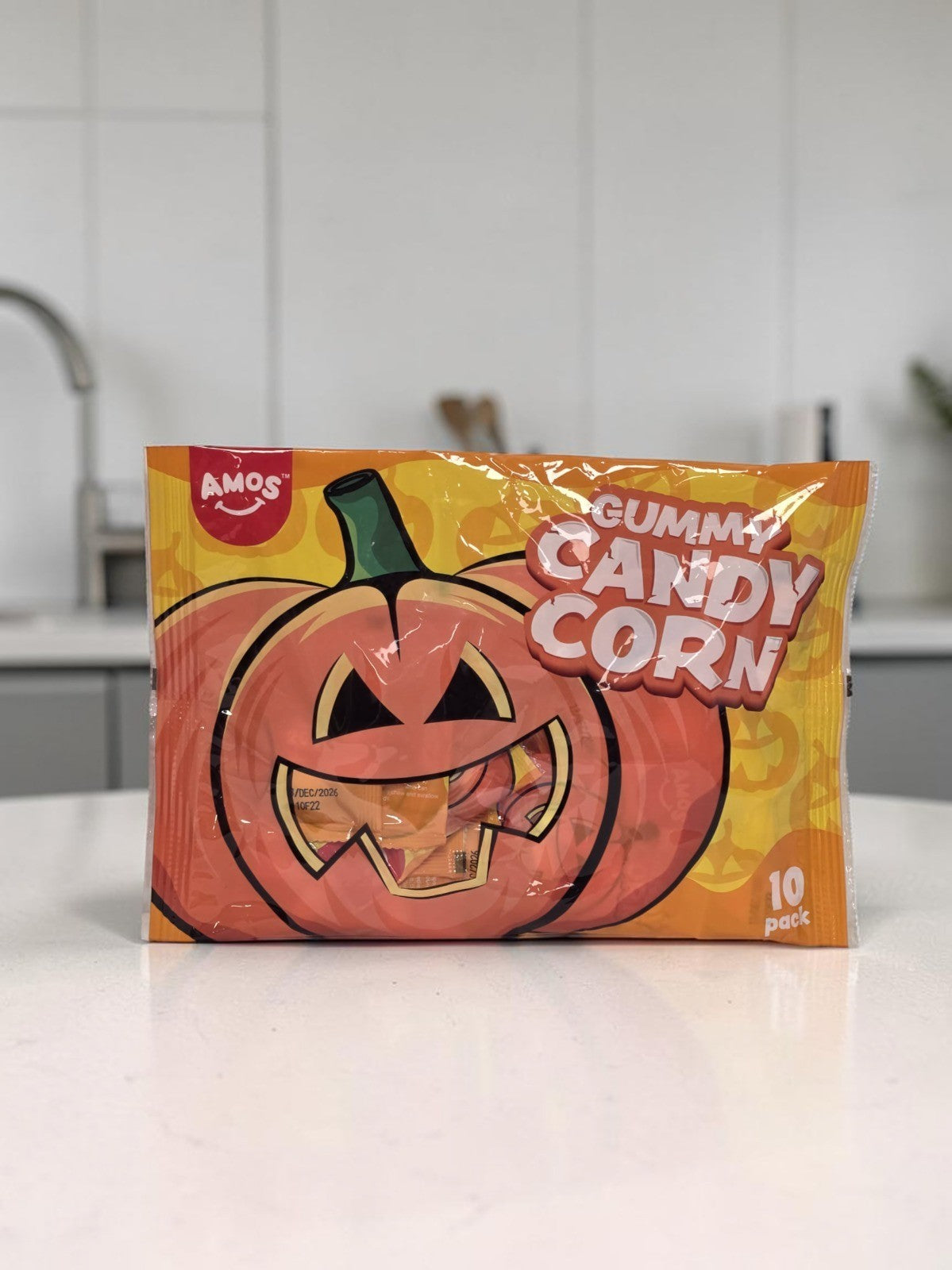 AMOS Gummy Candy Corn Halloween Sweets 10 Pack Trick or Treat Single or 2 Bags