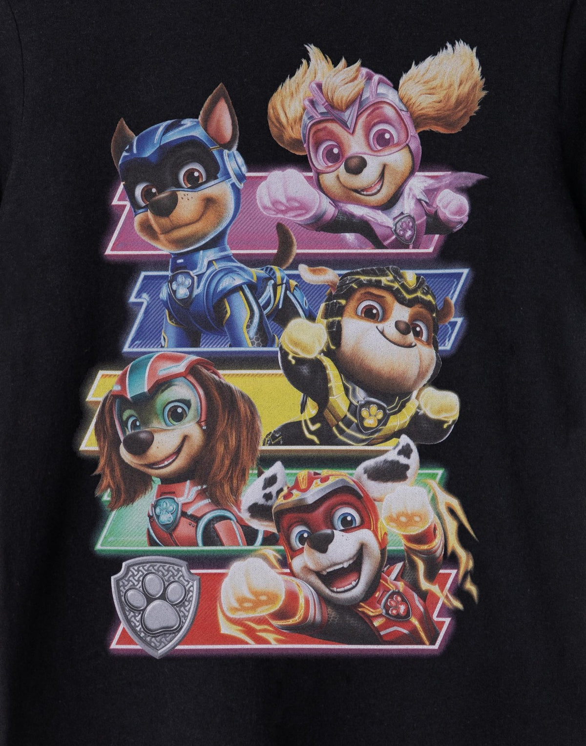 Paw Patrol Short Sleeved T-Shirt | Unisex Kids Black | Official Merch