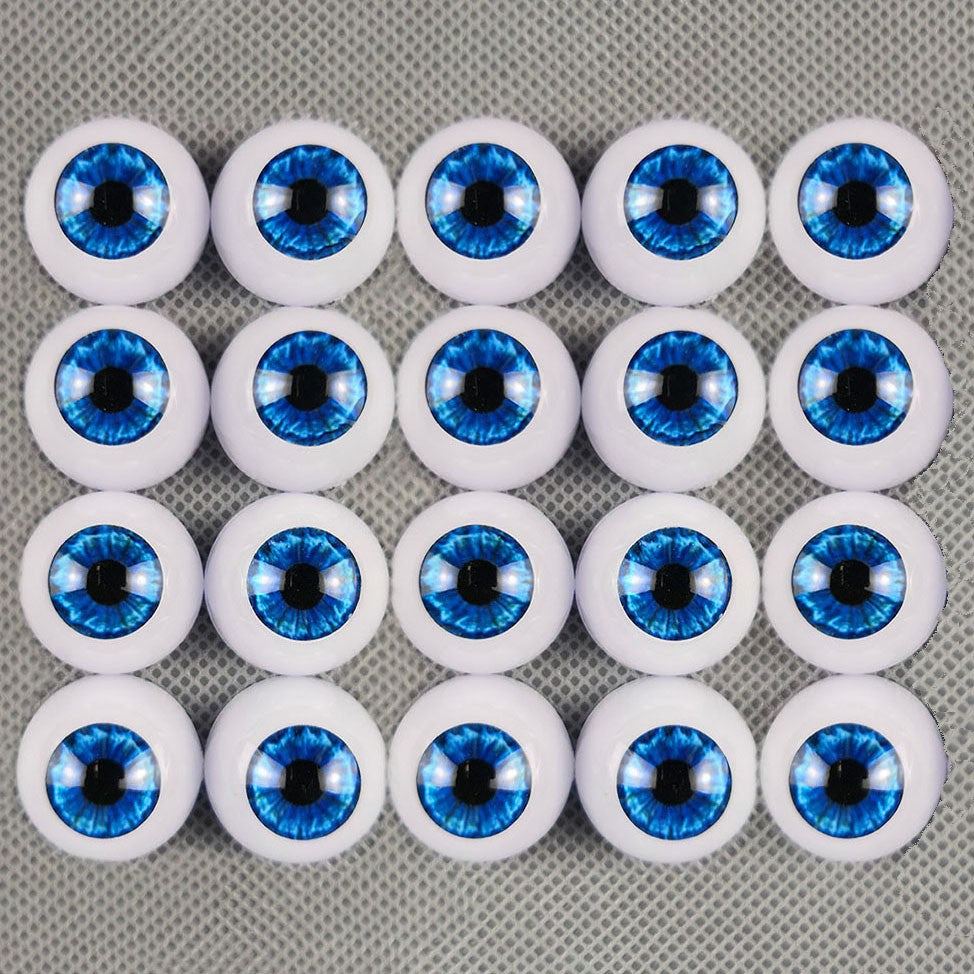 10 Pairs Half Round Acrylic Eyes Eyeballs for Reborn Baby Dolls Kit DIY Repair