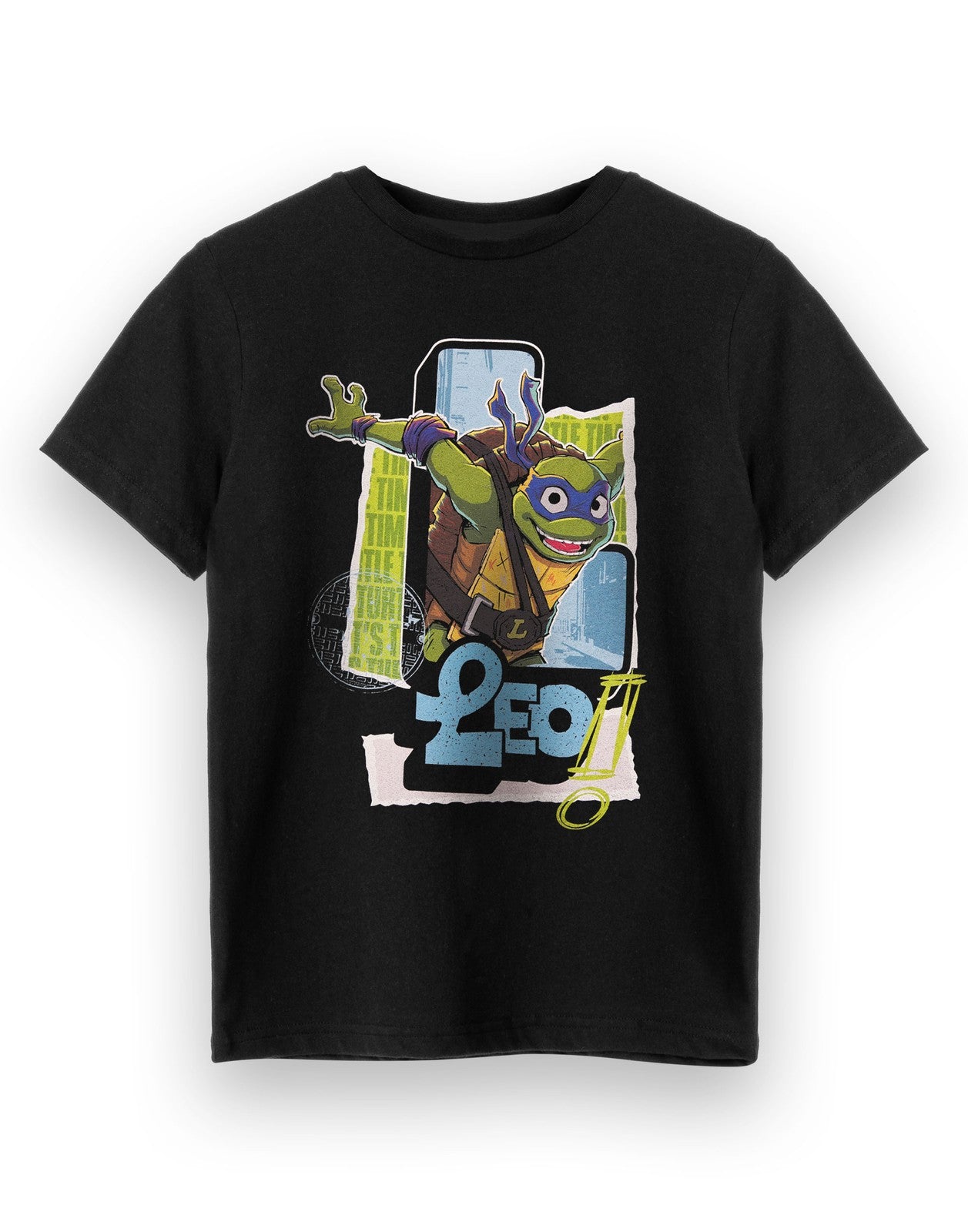 Teenage Mutant Ninja Turtles Short Sleeved T-Shirt | Boys Black | Official Merch