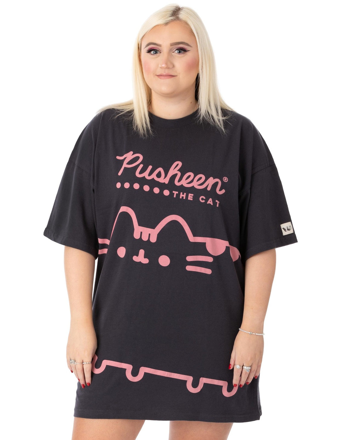 Pusheen Oversized Short Sleeved T-Shirt | Womens Grey | Official Merch